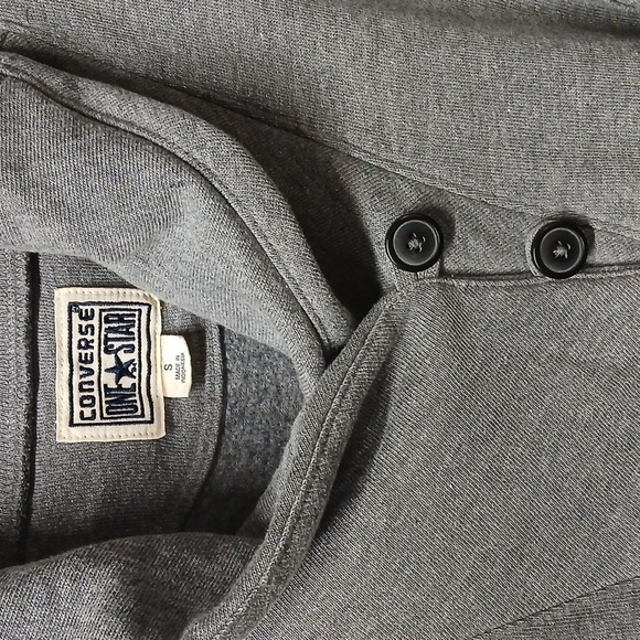 Converse Unisex Grey Pullover Sweater, Size S - Picture 7 of 10